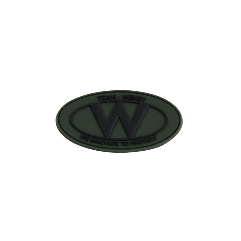TEAM WENDY PVC Logo Helmet Patch - Rev. 1, Green