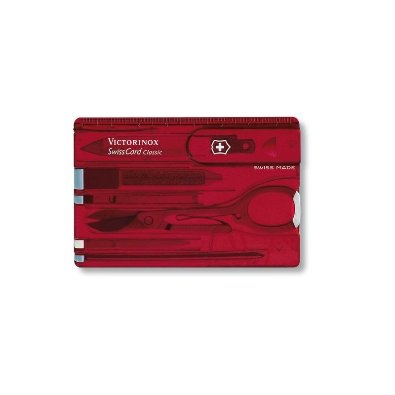 Victorinox SwissCard, Transparent Red