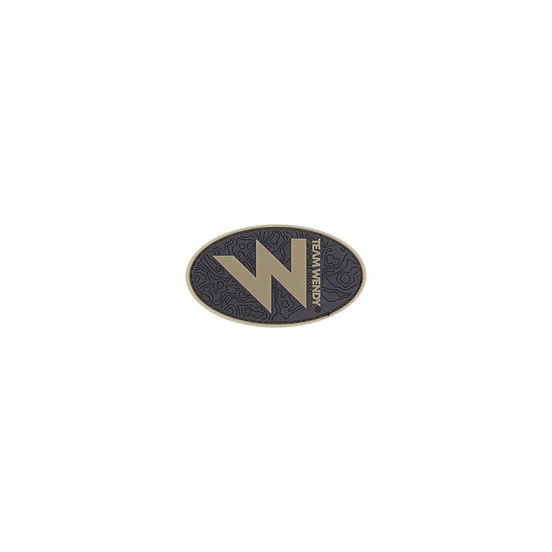 TEAM WENDY "W" Velcro Logo Patch (2"x3")(5cm x 7.6cm) - Rev. 2, Coyote Brown