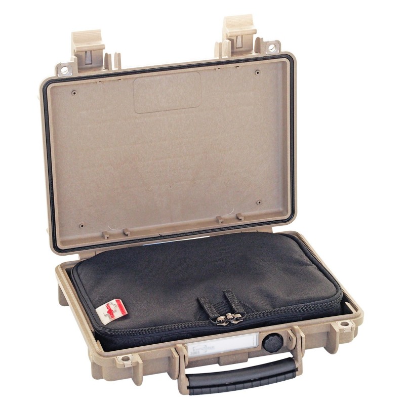 EXPLORER CASES 3005.DGB Internal L300 x W210 x D58 mm with Soft Gun Bag, No Wheels, Desert Sand Case, 10410