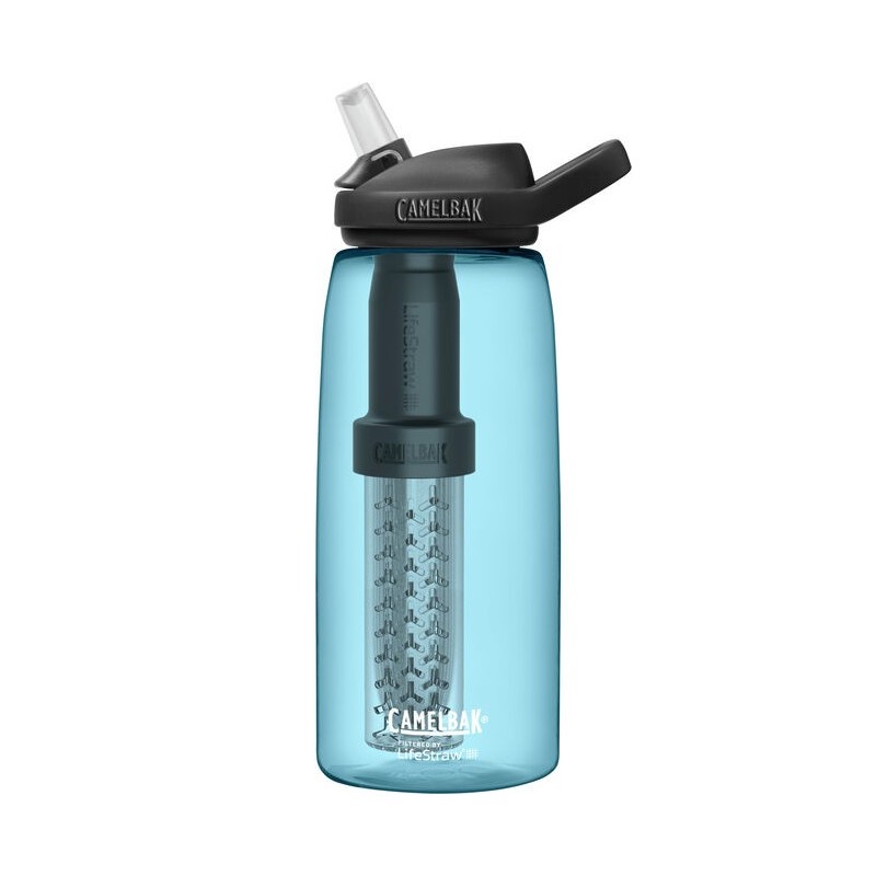 CamelBak eddy®+ True Blue Water Bottle 32oz (1.0L) filtered by LifeStraw, 5563