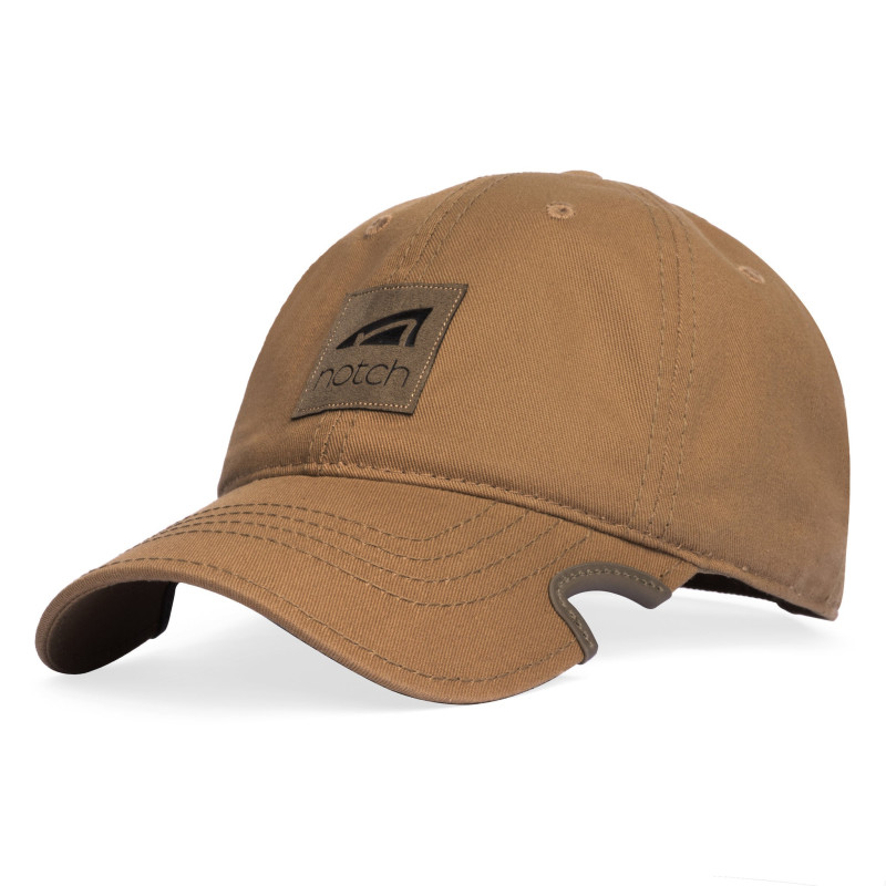 Notch Classic Adjustable Saddle Brown Twill Hat, Standard Notch, One size fits most, 4384