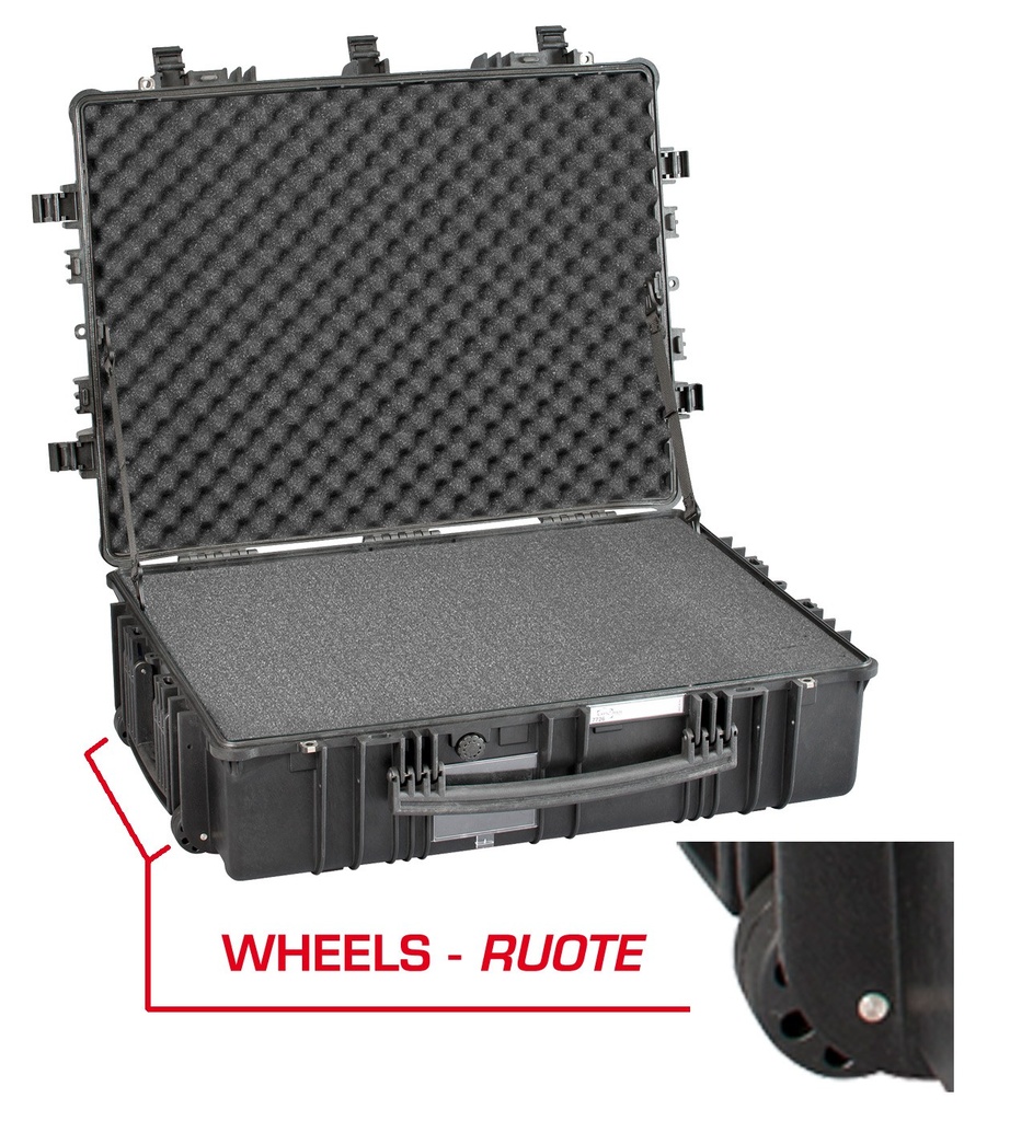 EXPLORER CASES 7726.B Internal L770 x W580 x D265 mm with Pre-cubed Foam, Wheels, Black Case, 98646