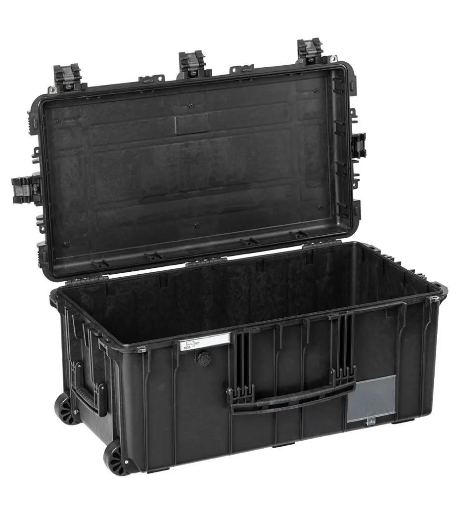 [7635HL.BE] EXPLORER CASES 7635HL.BE Internal L763 x W399 x D350 mm Empty, with Wheels, Black Case, 66226