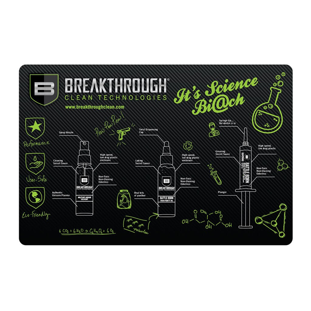 [BT-RGM-P] BREAKTHROUGH Clean Neoprene Gun Desk Mat 11'x17' (279mm x 432mm) (Pistol), 1592