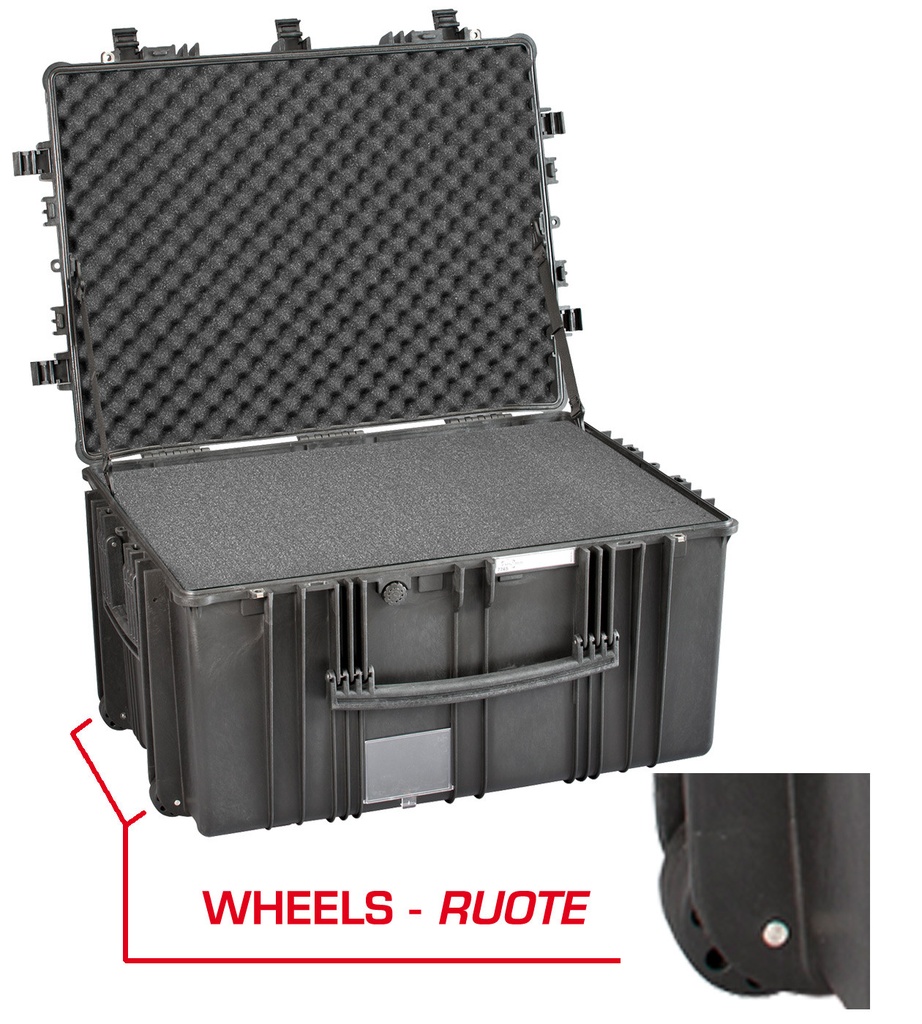 EXPLORER CASES 7745.B Internal L770 x W580 x D450 mm with Pre-Cubed Foam, Wheels, Black Case, 140867