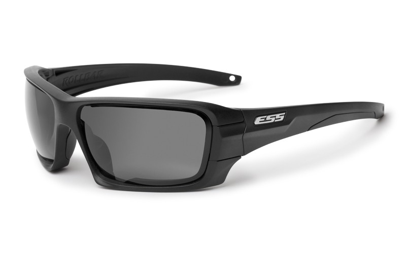 ESS Rollbar Sunglasses, Black Frame w/ Silver Logo w/ Smoke Gray & Clear Lenses, 16998