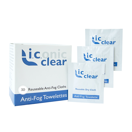Iconic Clear Anti-fog Towelette, 10-Pack Box, 1188