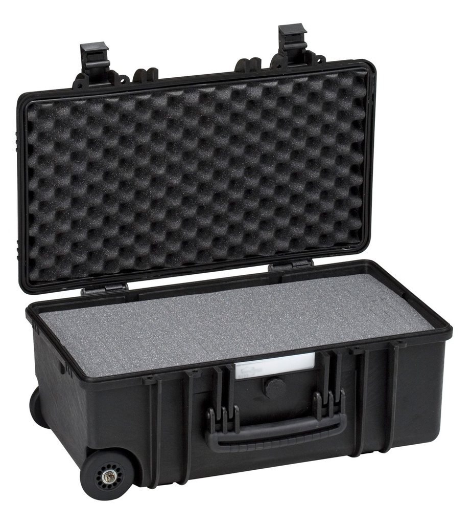 EXPLORER CASES 5122.B Internal L517 x W277 x D217 mm with Pre-cubed Foam, Wheels, Black Case, 43610