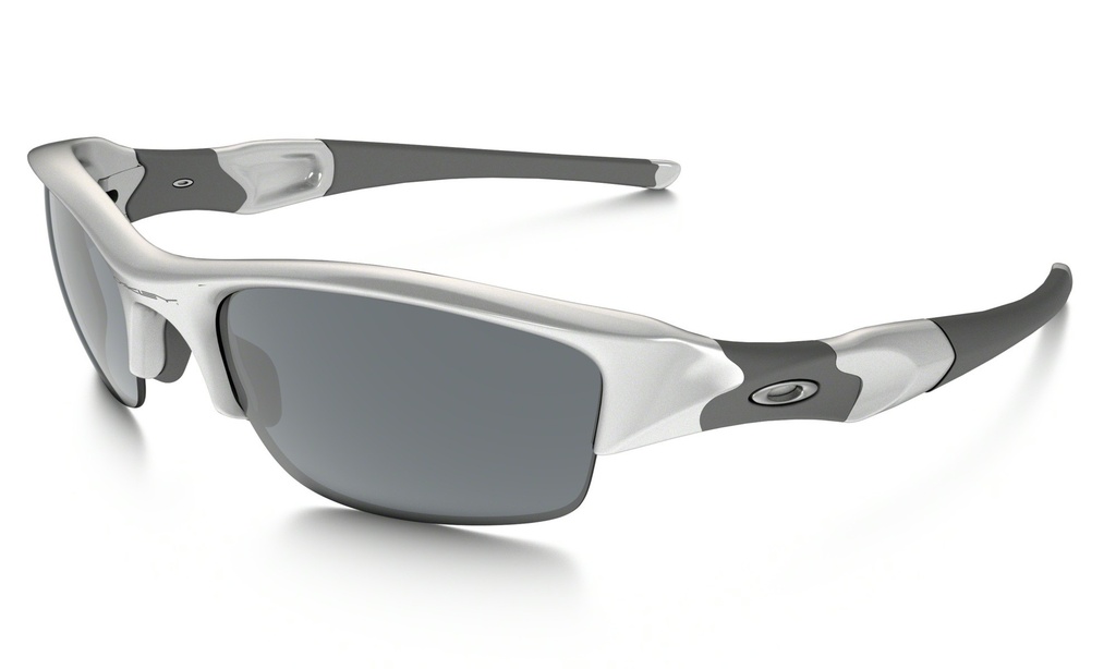 OAKLEY SI Flak Jacket Polished White w/Black Iridium 19150