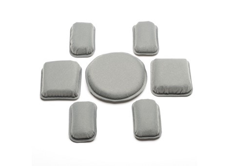 TEAM WENDY ZORBIUM® Action Pad (ZAP™) 7-Pad Standard System (Green/Black), 1" (2.54cm) Thick