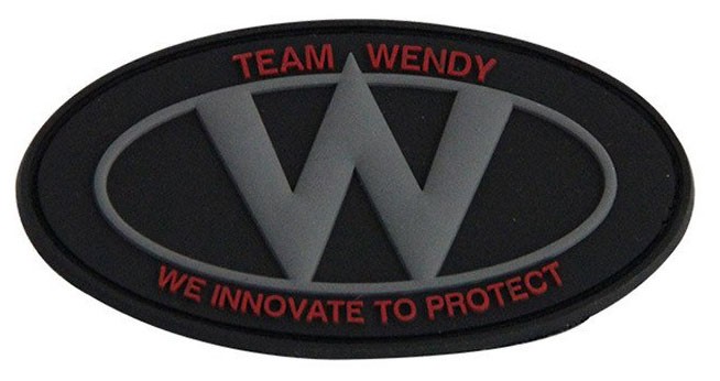 TEAM WENDY PVC Logo Helmet Patch - Rev. 1, Black
