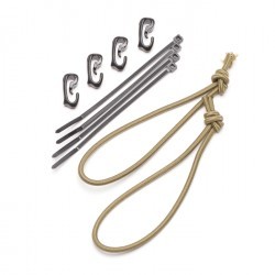 TEAM WENDY Shock Cord Kit for Rail 2.0 Helmets, Coyote Brown