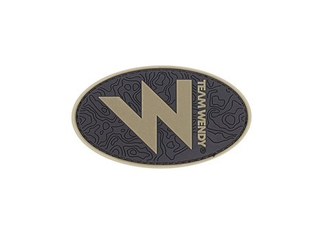 TEAM WENDY "W" Velcro Logo Patch (2"x3")(5cm x 7.6cm) - Rev. 2, Coyote Brown
