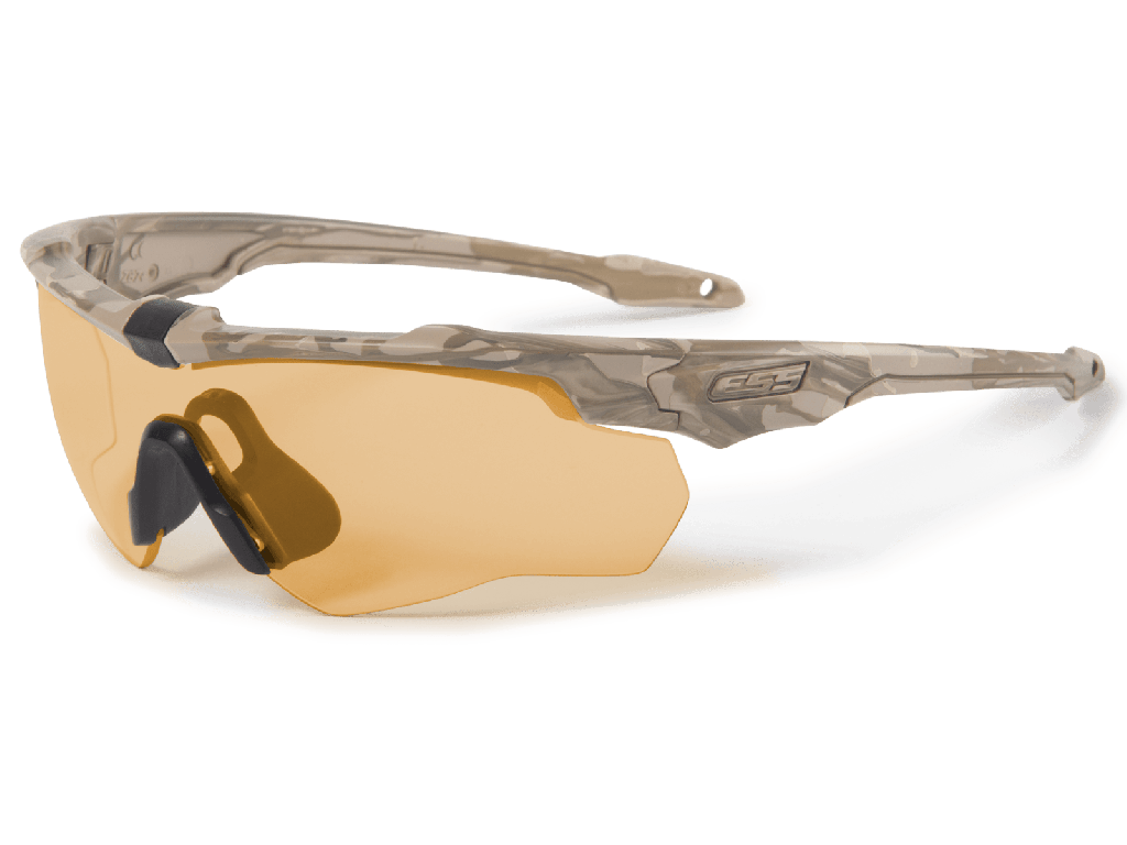 ESS Crossblade Spin Camo Bone Eyeshield w/ Hi Def Bronze, Clear & Smoke Gray Lenses, 19885