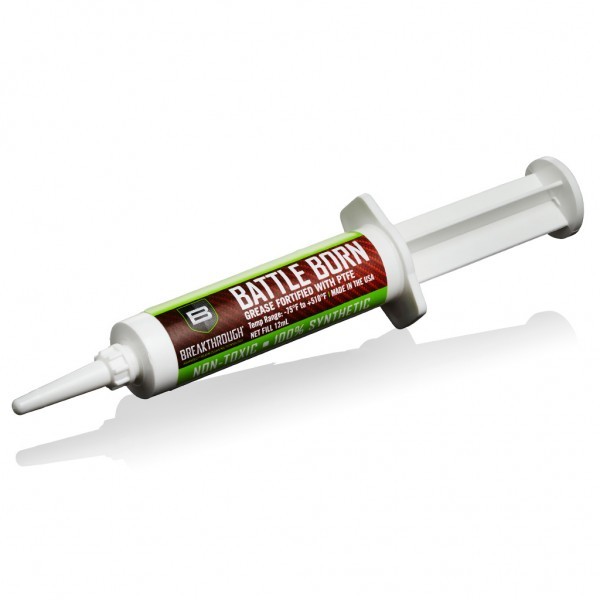 BREAKTHROUGH Battle Born Grease Fortified with PTFE, 12cc Syringe, 1559