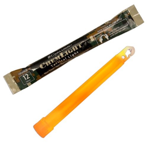 [9-27019-1-EXPIRED_03-2026] CYALUME NSN 6260-01-195-9753 6 inch Lightsticks Orange 12 hours EXPIRED MAR-2026 0432