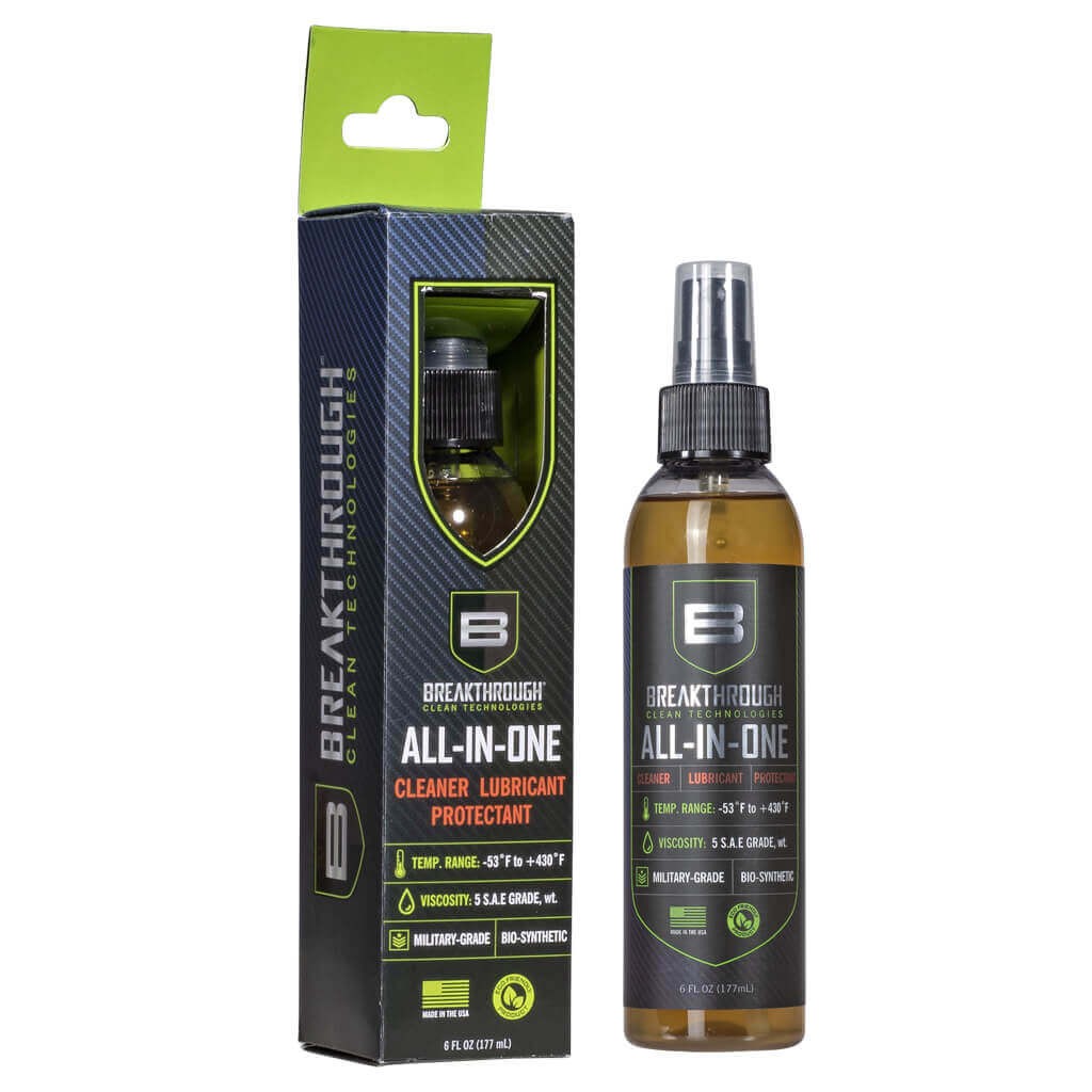BREAKTHROUGH Battle Born Bio-Synthetic All-In-One Cleaner/Lubricant/Protectant (MIL-PRF-63460F, Type B) 6oz Pump Spray Bottle 2136