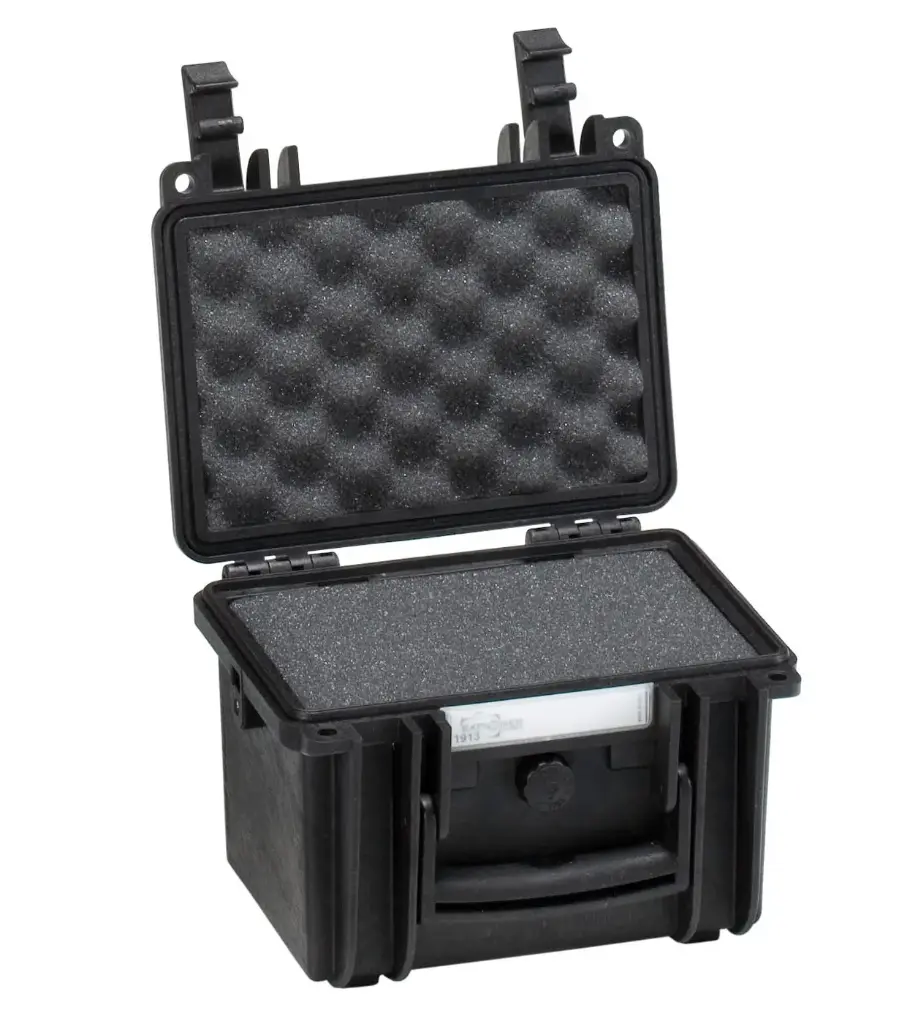 EXPLORER CASES 1913.B Internal L190 x W125 x D135 mm with Pre-cubed Foam, Black Case, 7741