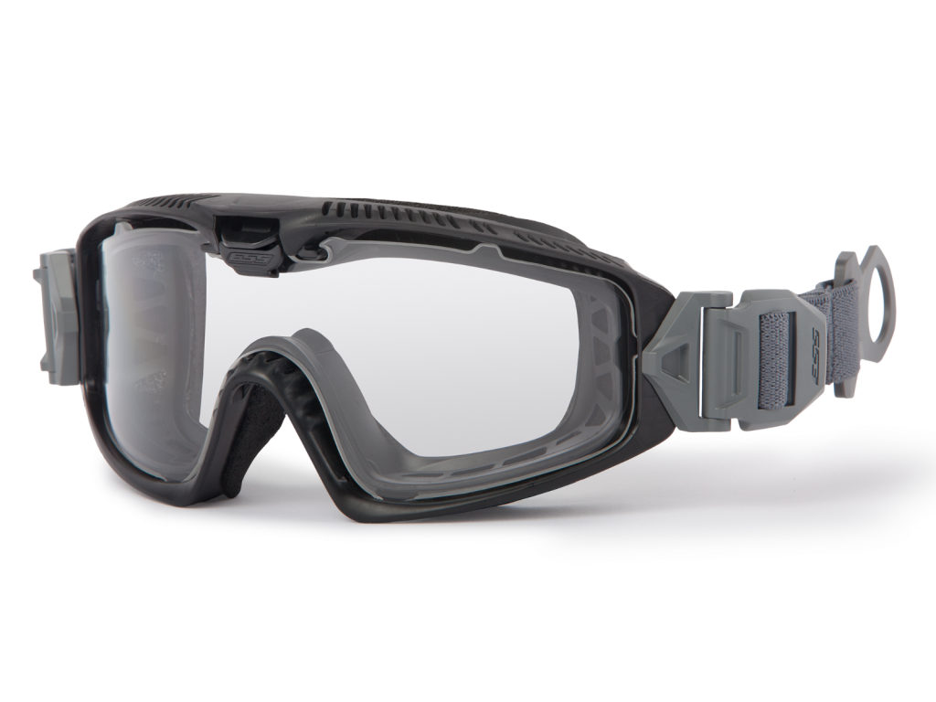 [EE7018-19] ESS Influx Pivot Black Eyeshield Kit w/ Clear & Smoke Gray Lenses, Bag, Pivot Strap, 18638