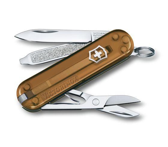 Victorinox Classic SD Transparent, 58mm, Chocolate Fudge