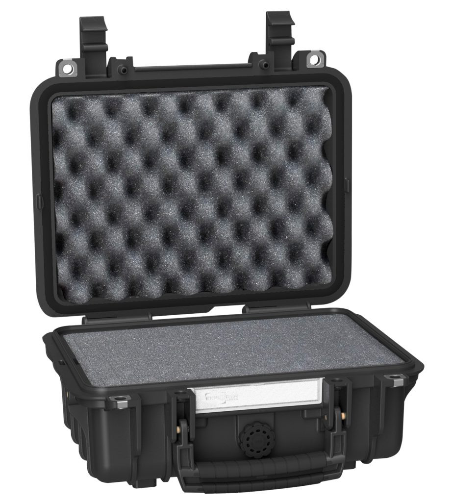 EXPLORER CASES 2712HL.B Internal L276 x W200 x D120 mm with Pre-cubed Foam, No Wheels, Black Case, 11883
