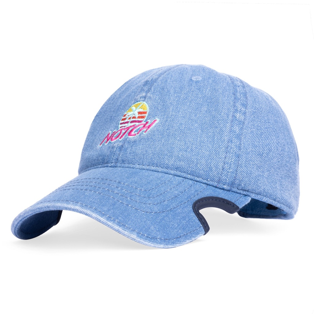 Notch Classic Adjustable Sunset Denim Ponytail Hat, Standard Notch, One size fits most, 4110