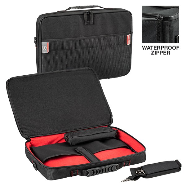 [BAG-PC42] EXPLORER CASES BAG-PC42 Internal L425 x W315 x D65 mm Laptop Padded Black/Red Bag, with Waterproof and Lockable Zipper, 10672