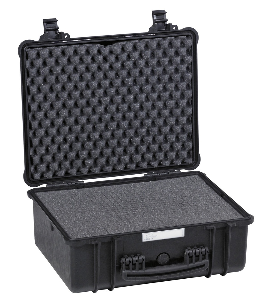 EXPLORER CASES 4820.B Internal L480 x W370 x D205 mm with Pre-cubed Foam, No Wheels, Black Case, 38190