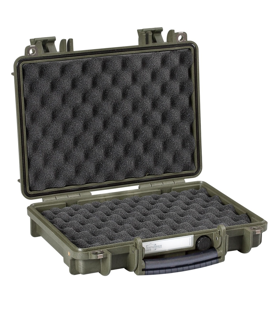 EXPLORER CASES 3005.GCV Internal L300 x W210 x D58 mm with Convoluted Foam, No Wheels, Military Green Case, 10735