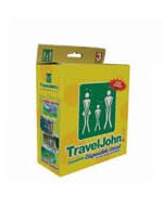 TRAVELJOHN Resealable Disposable Urinals with Moist Wipes, 3 pks, White 850