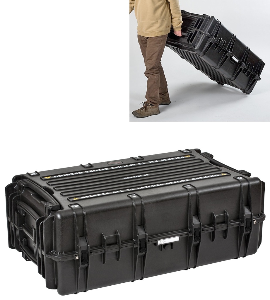 EXPLORER CASES 10840.B Internal L1080 x W620 x D400 mm with Pre-cubed Foam, Wheels, Black Case, 198411