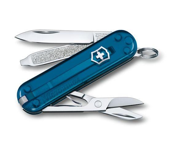 [0.6223.T2G] Victorinox Classic SD Transparent, 58mm, Deep Ocean
