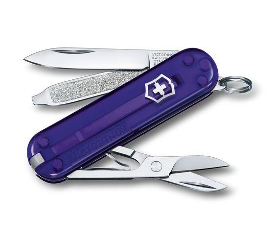 Victorinox Classic SD Transparent, 58mm, Persian Indigo