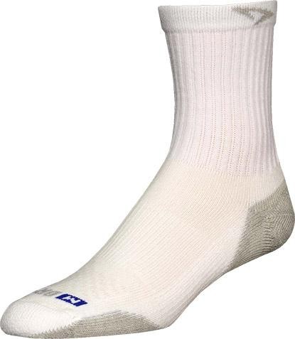 [DMX-SPT-00631-P] DRYMAX Sport Crew White/Gray Socks, 1215 (CLOSEOUT) (S)