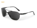 ESS InVINCEible Aviator Black frame sunglasses with subdued ESS logo w/ Smoke Gray lenses 29018