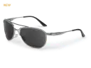 ESS InVINCEible Aviator Gunmetal frame sunglasses with subdued ESS logo w/ Smoke Gray lenses