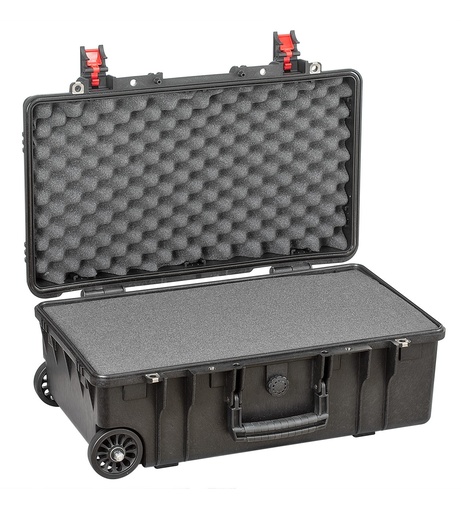 [5221HL.B] EXPLORER CASES 5221HL.B Internal L520 x W285 x D205 mm with Pre-cubed Foam, Ball-bearing Wheels, Black Case, 37915