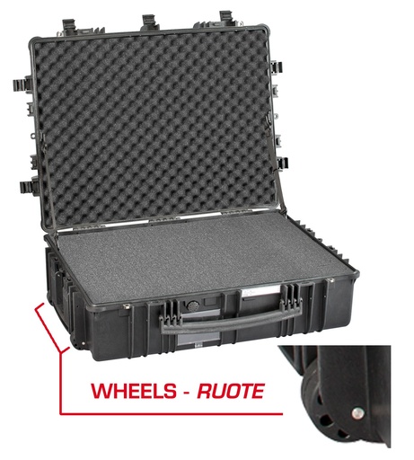 [7726.B] EXPLORER CASES 7726.B Internal L770 x W580 x D265 mm with Pre-cubed Foam, Wheels, Black Case, 98646