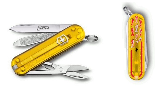 [0.6223.T81G.R9KOI] Victorinox Classic SD Transparent, Koi Edition, 58mm, Tuscan Sun, 3000