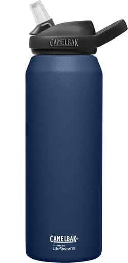 [2552401001] CamelBak eddy®+ Navy Water Bottle 32oz (1.0L) SST Vacuum Insulated, filtered by LifeStraw, 7756