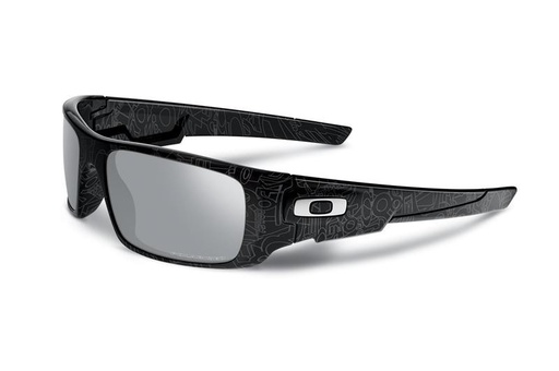[OO9239-08] OAKLEY Crankshaft Black/Silver Ghost Text w/Chrome Iridium Polar 22900