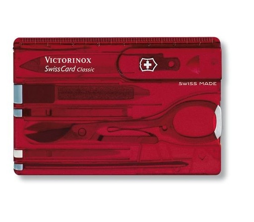 [0.7100.T] Victorinox SwissCard, Transparent Red
