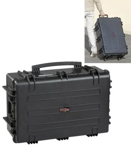 [7630.B] EXPLORER CASES 7630.B Internal L765 x W485 x D305 mm with Pre-cubed Foam, Wheels, Black Case, 98628