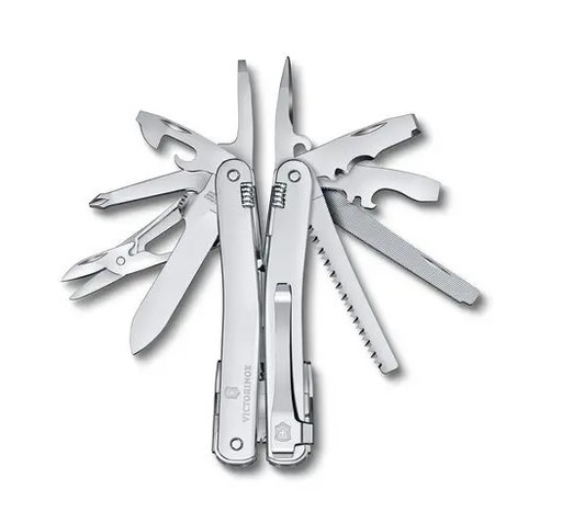[3.0224.MKB1] Victorinox SwissTool Spirit MX Clip, Silver