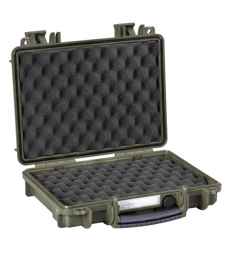 [3005.GCV] EXPLORER CASES 3005.GCV Internal L300 x W210 x D58 mm with Convoluted Foam, No Wheels, Military Green Case, 10384