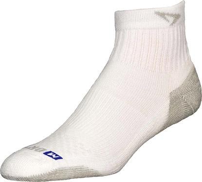 [DMX-SPT-00531-P] DRYMAX Sport 1/4 Crew White/Gray Socks, 1142 (CLOSEOUT)